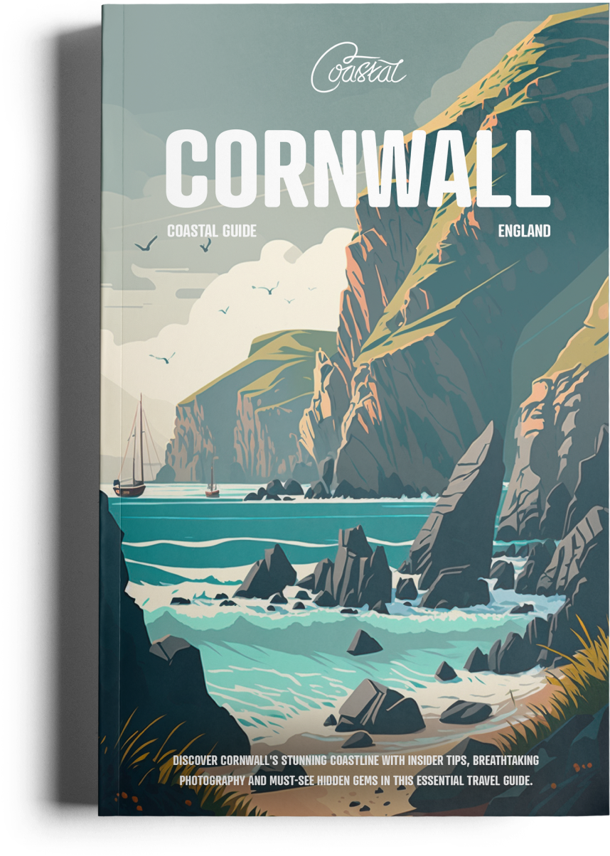 Coastal Seekers Cornwall guide cover exploring the early brand identity